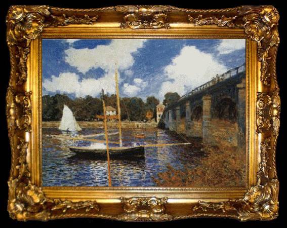 framed  Claude Monet Bridge at Argenteuil, ta009-2